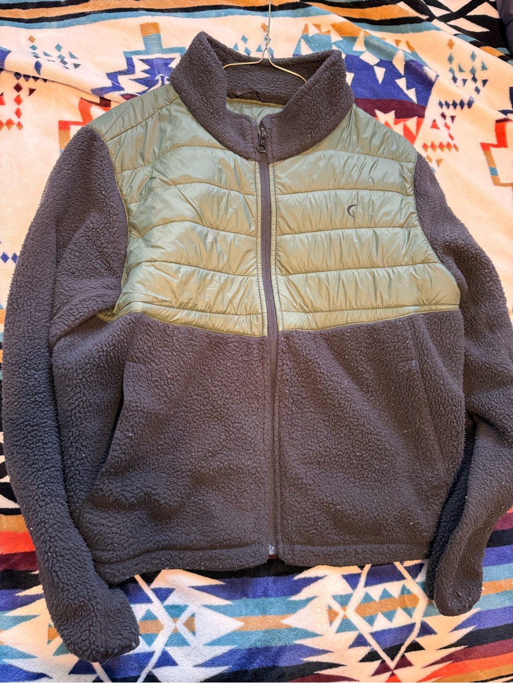 ZYIA- olive and Black Fleece Targhee Jacket